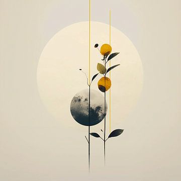 Full moon minimal art by haroulita