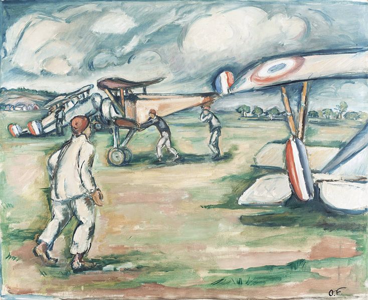 Othon Friesz, Annamites at an airfield base, 1914 by Atelier Liesjes
