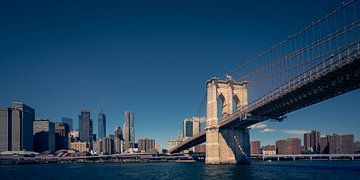 Brooklyn Bridge over East River in New York City by Robert Ruidl