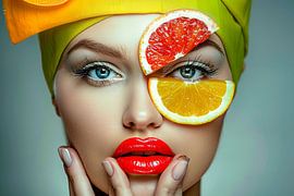 absurd abstraktes Porträt Frau