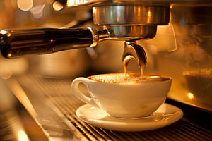 eine Tasse Kaffee oder Cappuccino