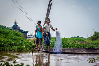 Fischen in Myanmar