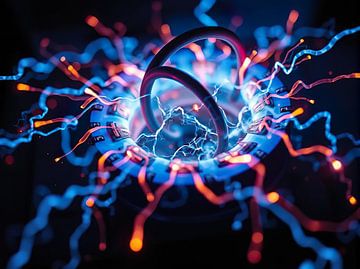 Krachtige Energieflux - Elektrische Stroom in Beweging