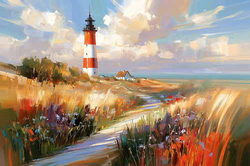 Vuurtoren aan zee