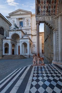 Bergamo Cathedral and Portal of Basilica of Santa Maria Maggiore by Melanie Viola