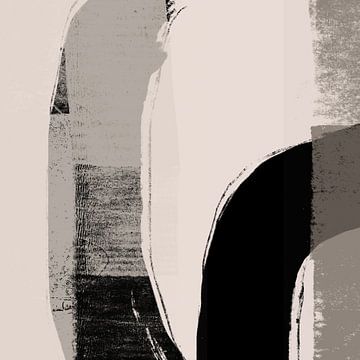 Scandinavische wabi-sabi. Minimalistisch abstract in neutrale kleuren nr. 3 van Dina Dankers