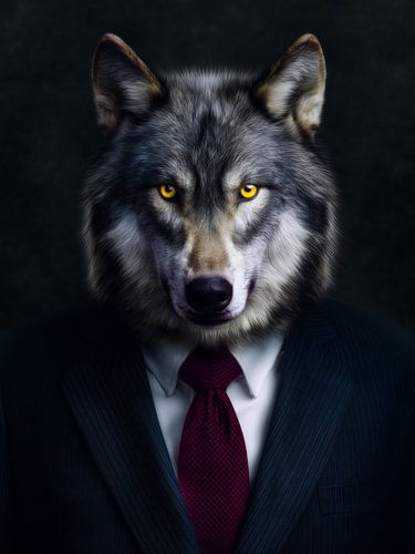 The Gentleman Wolf - Portrait of a wild businessman
