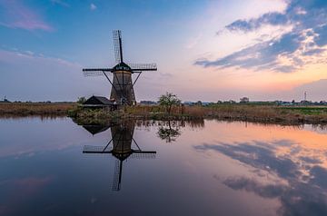 Coucher de soleil Kinderdijk sur Eelke Brandsma