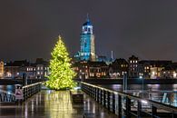 Stadsfront van Deventer met kerstboom van Fotografie Ronald thumbnail