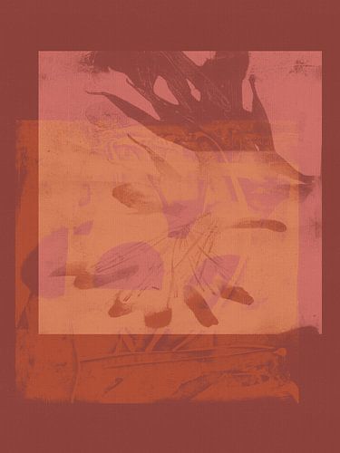 Modern abstract minimalistisch schilderij in retro kleuren