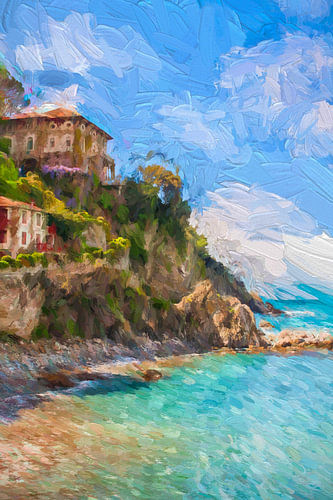 '-style villas perched on the cliffs in Italy