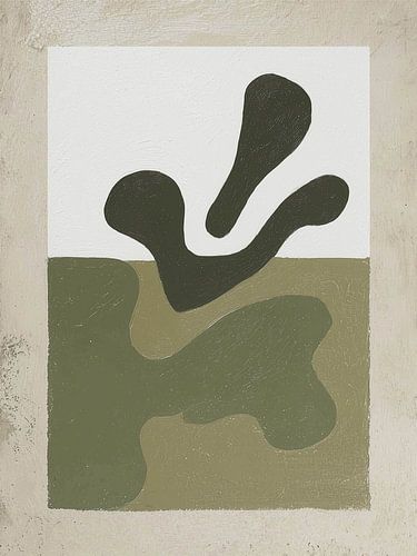 Vert olive sur eau calme