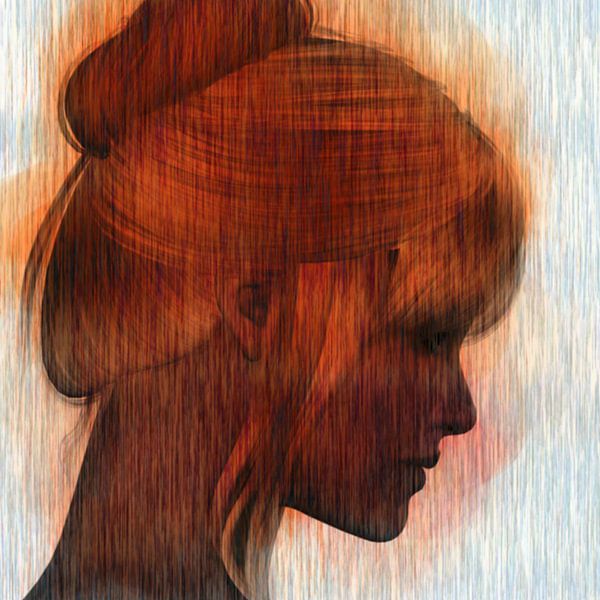 Abstract portret vrouw van Maurice Dawson