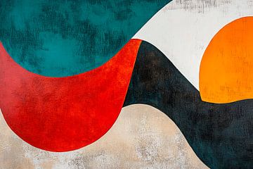 Abstrakte Farbkomposition – Modern von Poster Art Shop