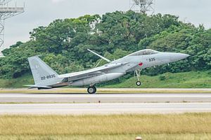 Landung einer japanischen McDonnell Douglas F-15J Eagle.