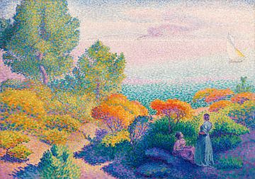 Zwei Frauen am Ufer, Mittelmeer, Henri-Edmond Cross