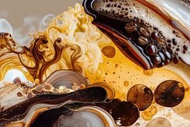 abstracte koffie kunst van Egon Zitter