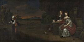 Family portrait of Joost Christoffel van Bevervoorde and Judith Margaretha van Coeverden tot den Sto
