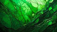 Craquelé Green Glass