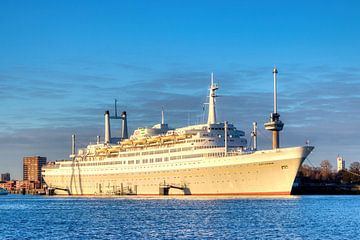 SS Rotterdam with the Euromast in the background by W J Kok