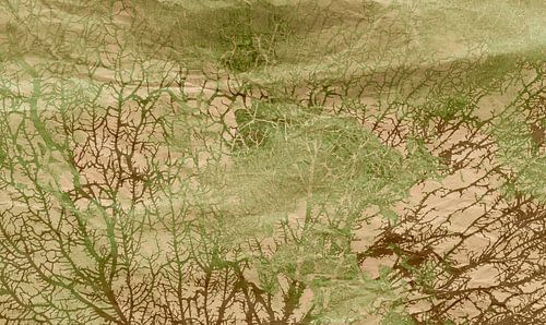 Gouden Scandinavisch Bos Abstract