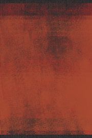 Moderne abstrakte minimalistische Kunst in warmem Rot, Orange und Schwarz auf Leinen. von Dina Dankers