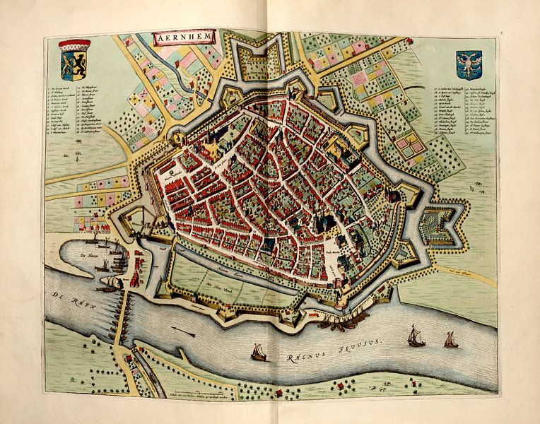 Arnheim, Karte 1652 von Atelier Liesjes