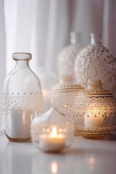 Candles And Glasses Still Life by Treechild
