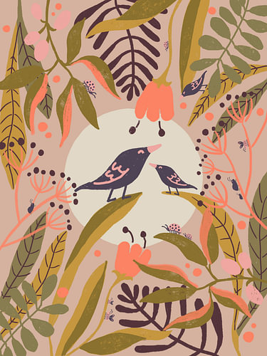 Birds & Bugs in the Moonlight