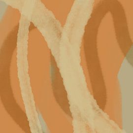 Neutral pastel colors. Lines and shapes no. 3_7 by Dina Dankers