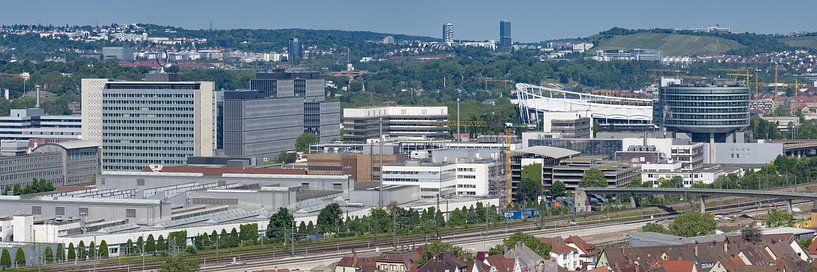Panorama over Untertürkheim van Walter G. Allgöwer