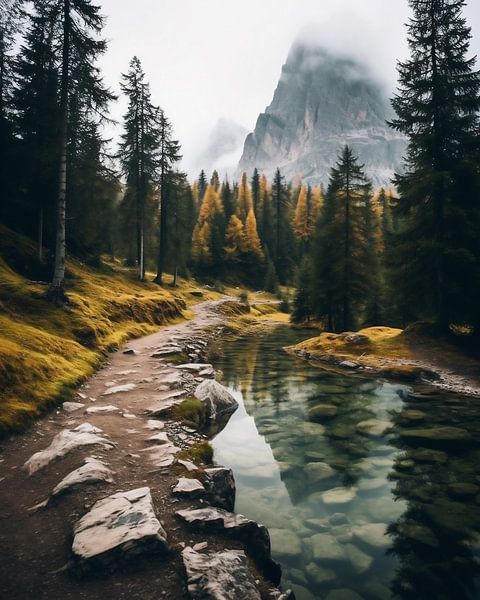 Magisches Licht umhüllt Berge von fernlichtsicht