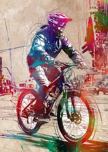Cycling sport art #cycling #sport #bike by JBJart Justyna Jaszke