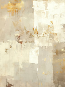 Erdtöne und Gold | Beige Abstrakt