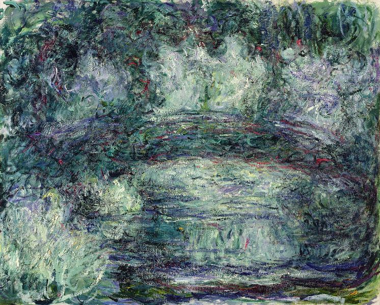 Claude Monet,The Japanese Bridge, 1918-19 Oil on Canvas See Detail by finemasterpiece