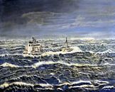 Storm op zee, de  van Pieter Johannes Schenk thumbnail