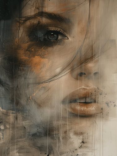 Modern abstract portret, close-up