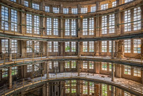 Symmetry in factory hall by Perry Wiertz