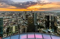 Frankfurt from above Maintower at sunset by Fotos by Jan Wehnert thumbnail