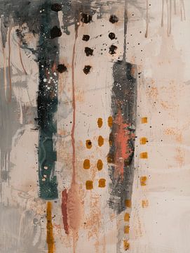 Modern abstract, aardetinten, Japandi stijl van Japandi Art Studio