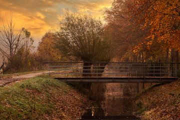 Die Brücke von Schloss Bouvigne von Jos Erkamp