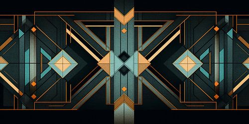Geometrisch Patroon in Art Deco Stijl