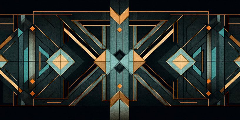 Geometric Pattern in Art Deco Style by Whale & Sons