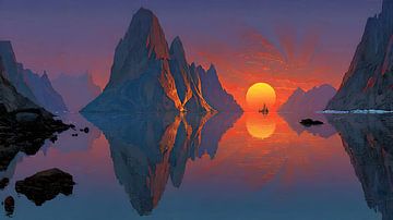 Fjord géométrique : Pics d'or