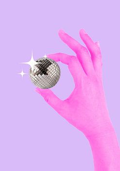 Sphère phosphorescente rose