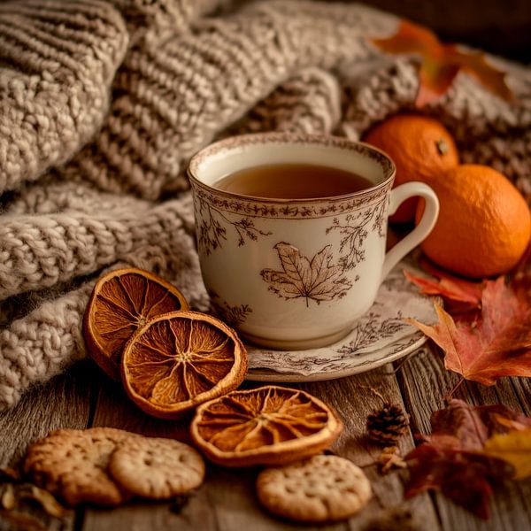 Teezeit Herbst von Poster Art Shop