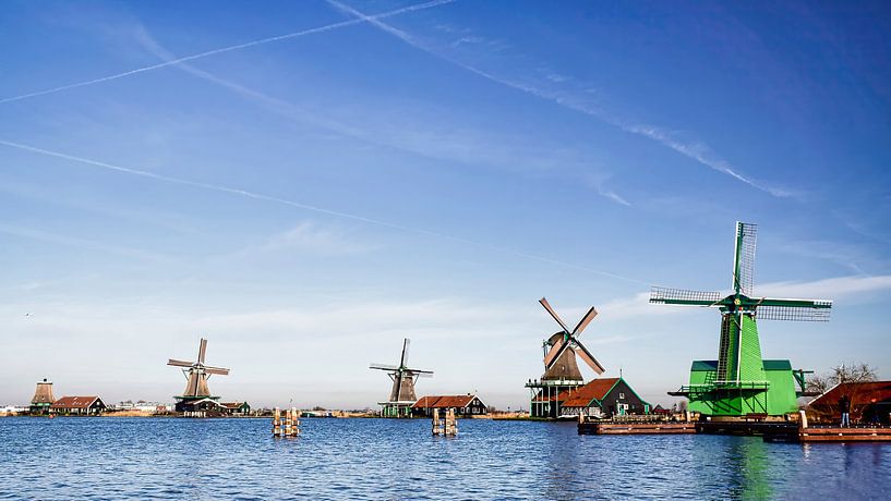 Des moulins à vent hollandais sur les  de Zaanse Schans par Rietje Bulthuis