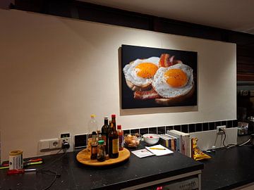Klantfoto: Krokant spek en goudgebakken eieren van Klaus Tesching - Art-AI