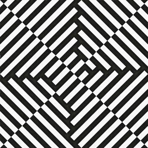 Abstract black and white interplay of lines