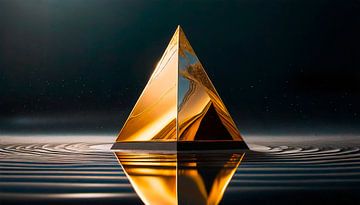 Gouden driehoek met zwarte achtergrond van Mustafa Kurnaz